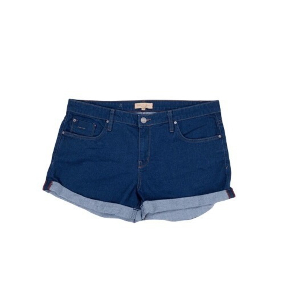 Sanctuary Dark Wash High Rise Rolled Cuff Denim Jean Shorts Size 32